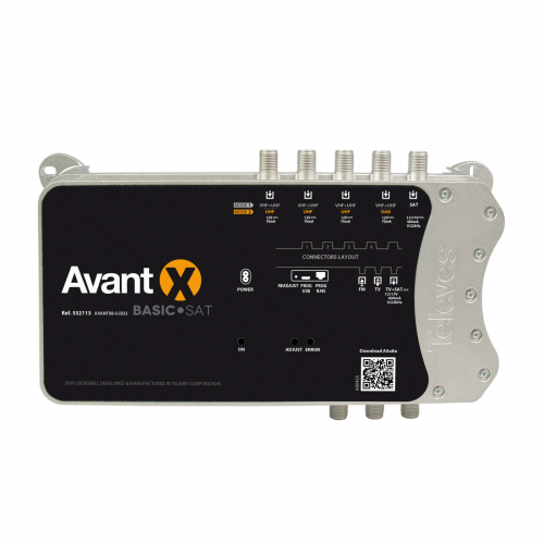 Central programable AVANT X Basic para terrestre y satélite, con 32 filtros digitales programables