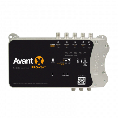 Central programable AVANT X Pro para terrestre y satélite, con 32 filtros digitales programables y autoprogramación