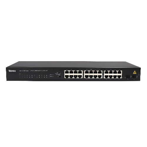 Commutateur Ethernet Layer 2 non gérable 24xGbE + 2xSFP